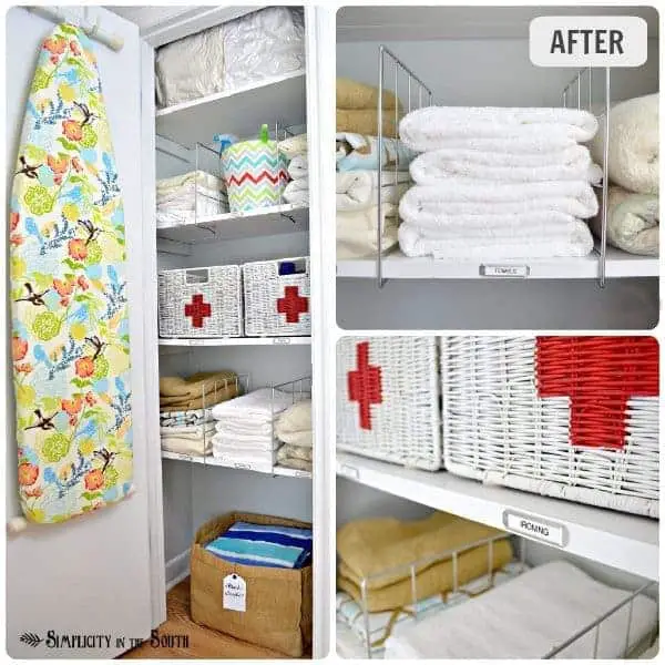 Linen Closet Organization: small home/ BIG IDEAS – Simplicity in the South